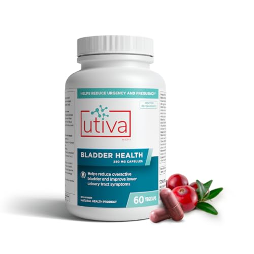 Utiva Bladder Health – Natural Bladder Control Supplement for Overactive Bladder and Lower Urinary Tract Health – Clinically Proven to Reduce Frequency and Urgency - 60 Capsules