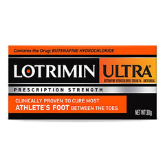 Lotrimin Ultra 1 Week Athlete's Foot Treatment - Antifungal Cream with Butenafine Hydrochloride 1% for Rapid Relief from Ringworm and Athlete's Foot, 1.1 Ounce (30 Grams) (Packaging May Vary)