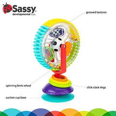 Sassy Wonder Wheel Activity Center | Suction Cup High Chair Toy | Developmental Tray Toy for Early Learning | For Ages 6 Months and Up