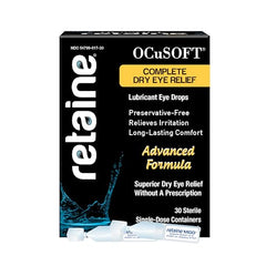 OCuSOFT Retaine MGD Ophthalmic Emulsion - Complete Dry Eye Relief - Soothes Red & Irritated Eyes - 30 Count Preservative-Free Single-Use Containers - 0.01 Fl Oz