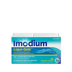 Imodium Liqui-Gels - Fast Relief of Diarrhea - Loperamide Hydrochloride - Antidiarrheal - 60 Liquid Capsules, 2mg