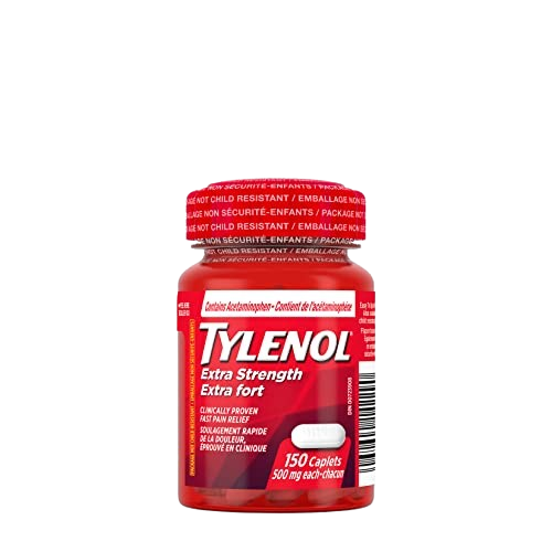 Tylenol Extra Strength For Pain Relief, Headache Relief, and Reducing Fever, 500 mg Acetaminophen 150 Caplets