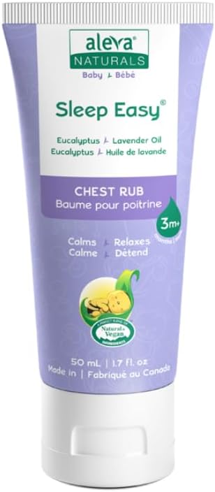 Aleva Naturals Soothing Comfort Chest Rub - Gentle and Easy to Use, Healthy Baby Care, Refreshing Scents of Eucalyptus and Lavender Oils, 50ml