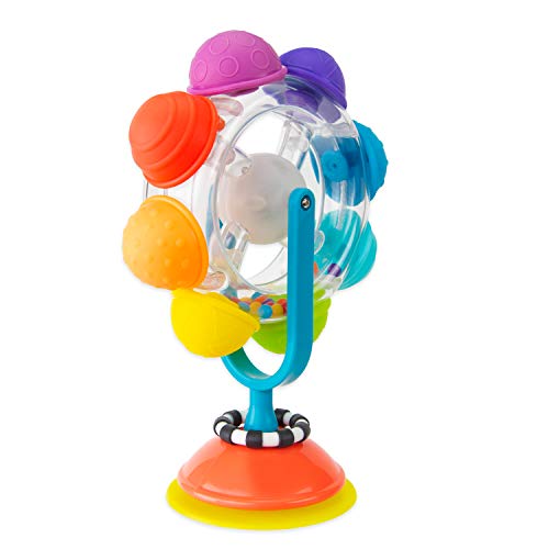 Sassy Light Up Rainbow Reel | Suction Cup High Chair Toy | Developmental Tray Toy for Early Learning | For Ages 6 Months and Up