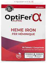 Optifer Alpha heme iron supplement for Iron Deficiency Anemia (90, 1)