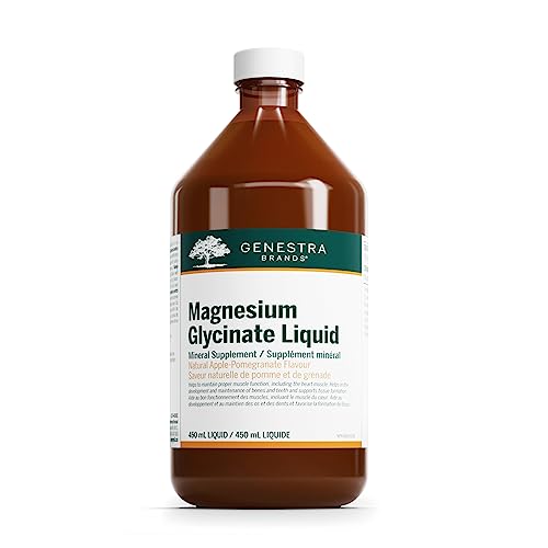 Genestra Brands - Magnesium Glycinate Liquid - Supports Muscle, Bone, Teeth, and Tissue Health - 450 ml Liquid - Natural Apple-Pomegranate Flavour