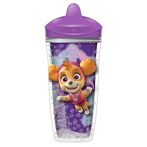 Playtex Baby Sipsters Stage 3 PAW Patrol Sippy Cups, Spill-Proof, Leak-Proof, Insulated, Glitter - Purple, 9 Oz, 1 Count