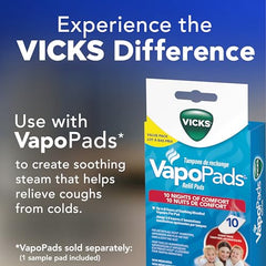 Vicks VIH200CV1 Handheld Personal Sinus Steam Inhaler, Non-Medicated Steam Relief for Cough and Nasal Congestion from Colds, Seasonal Allergies and Sinusitis