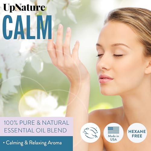 UpNature Calm Essential Oil Roll On Blend - Self Care Gifts for Women - 100% Natural Relaxation Aromatherapy - Ideal Stocking Stuffers