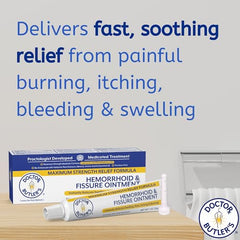 Doctor Butler’s Hemorrhoid & Fissure Ointment Cream with Lidocaine and Phenylephrine HCI for Fast Acting Relief of Pain, Swelling, Discomfort, and Itching (1 oz.)