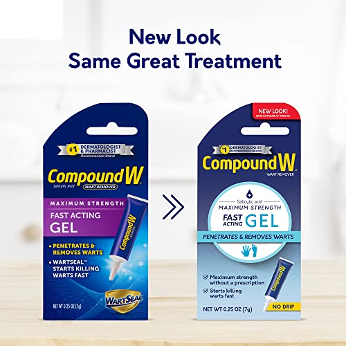 Compound W Maximum Strength Fast Acting Gel Wart Remover, 0.25 oz