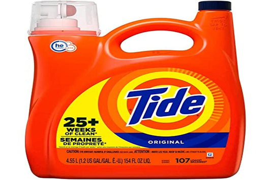 Tide Liquid Laundry Detergent, Original, 107 loads, 154 fl oz, HE Compatible