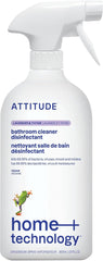 ATTITUDE Bathroom Cleaner Disinfectant 99.99%, Eliminates Bacteria, Germs and Viruses, Vegan, Lavender and Thyme, 800 mL