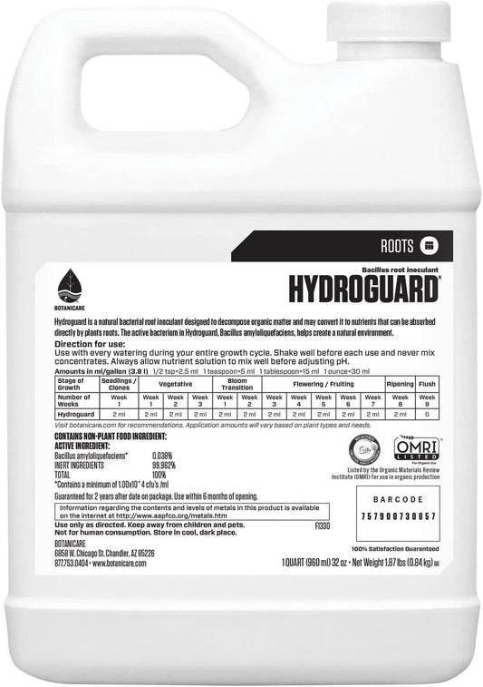 Botanicare Hydroguard Bacillus Root Inoculant, Quart