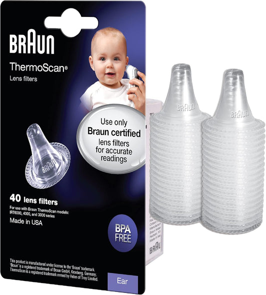 Braun LF40CA ThermoScan Lens Filters for Braun Ear Thermometer, Disposable Covers (40 Count)