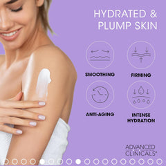 Advanced Clinicals Hyaluronic Acid Cream Moisturizer Skin Care Lotion For Face, Body, & Hands. Instant Hydration Anti Aging Skin Firming Lotion For Crepey Skin, Wrinkles, & Dry Skin, Large 16 Ounce