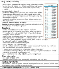 Alli Weight Loss Diet Pills, Orlistat 60 mg Capsules, Non Prescription Weight Loss Aid, 120 Count Refill Pack