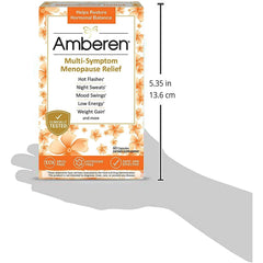 Amberen: Safe Multi-Symptom Menopause Relief. Clinically Shown to Relieve 12 Menopause Symptoms: Hot Flashes, Night Sweats, Mood Swings, Low Energy and More. 1 Month Supply