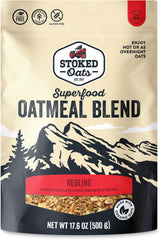 Stoked Oats Blend - High Protein, Low Sugar Breakfast - Gluten Free, High Fiber, Non GMO Oatmeal - Perfect for overnight oats 8 x 500g