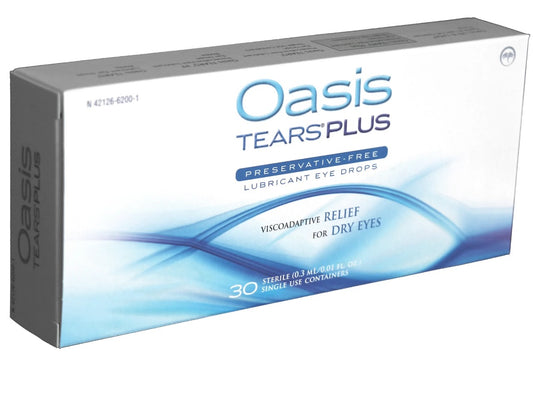 35 Vials Oasis TEARS PLUS Preservative-Free Lubricant Eye Drops