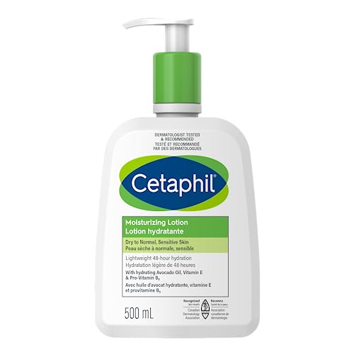 Cetaphil Moisturizing Lotion (500ml) - Hydrating Body Lotion and Moisturizer for All Skin Types - Nourishing Lotion for Sensitive Skin - Fragrance Free, Hypoallergenic, Non-Comedogenic -Dermatologist Recommended