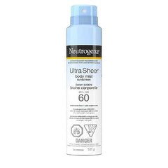 Neutrogena Ultra Sheer Body Mist Sunscreen SPF 60 141 g