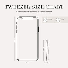 Tweezerman Mini Slant Tweezer Granite Sky, 1 Count (1248-GSR)