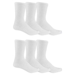 Dr. Scholl's Men's Diabetes and Circulatory Crew Socks, White, Shoe Size: 13-15