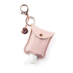 Itzy Ritzy Hand Sanitizer Holder; Fits 2-Ounce Bottles of Hand Sanitizer (Not Included); Clips to Diaper Bag, Purse or Travel Bag; Blush