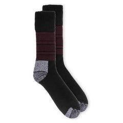 Dr. Scholl's Men's Advanced Relief Blisterguard Socks - 2 & 3 Pair Packs - Non-Binding Cushioned Moisture Management, Black, Red Stripe, 7-12