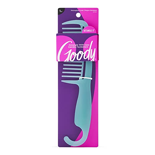 Goody Ouchless Shower Hair Comb - All-Purpose Comb for Tangles, Wet or Dry - Pain-Free Hair Accessories Ideal for All Hair Types - Detangler for Women, Men, Boys, and Girls