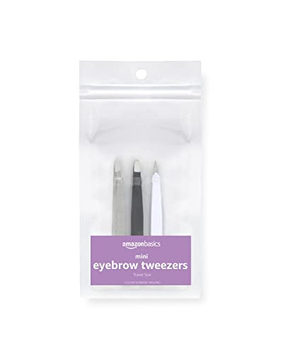 Amazon Basics Mini Eyebrow Tweezers 3-Pack