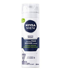 NIVEA Men Sensitive Skin Shaving Foam (200mL), Shaving Foam for Sensitive Skin, Allows for a Close Razor Shave and Leaves an Instant Soothing Sensation