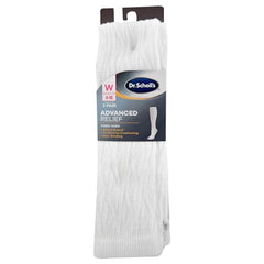 Dr. Scholl's Women's Advanced Relief Blisterguard Socks - 2 & 3 Pair Packs - Non-Binding Cushioned Moisture Management, White - Knee High (2 Pairs), 4-10