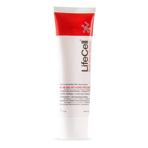 LifeCell Genuine South Beach Skincare All-in-One Anti-Aging Treatment - 2.54 oz - Reduce the Look of Wrinkles - Includes DMAE, Retinol, Hyaluronic Acid & Vitamin C