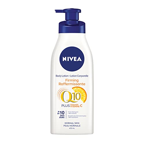 NIVEA Firming Body Lotion Q10+ Vitamin C, 473ml | Formulated with Shea Butter + Vitamin C + antioxidant Q10 for firmer-feeling skin