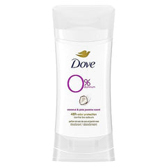 Dove 0% Aluminum Deodorant Stick for Women in Coconut & Pink Jasmine Scent Aluminum Free Deodorant with 48h Odour Protection and 1/4 Moisturizers 74 g