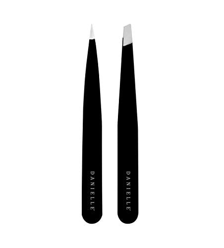 Danielle Soft Touch Stainless Steel Duo Tweezers Set