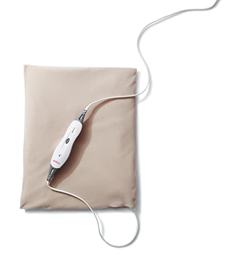 Sunbeam Moist and Dry Heating Pad, 3-Heat Settings, Standard Size, Beige