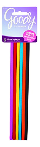 Goody SlideProof Headwraps, 5mm, Brights, 6-count