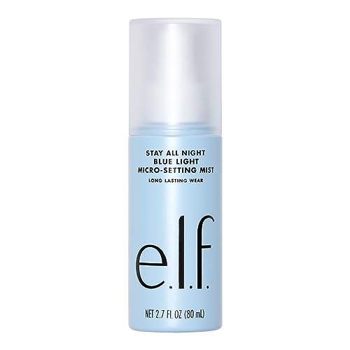 e.l.f. Stay All Night Blue Light Micro-Setting Mist, Setting Spray & Skin Refresher For A Matte Finish, Reduces Blue Light Transmission, 2.7 Fl Oz