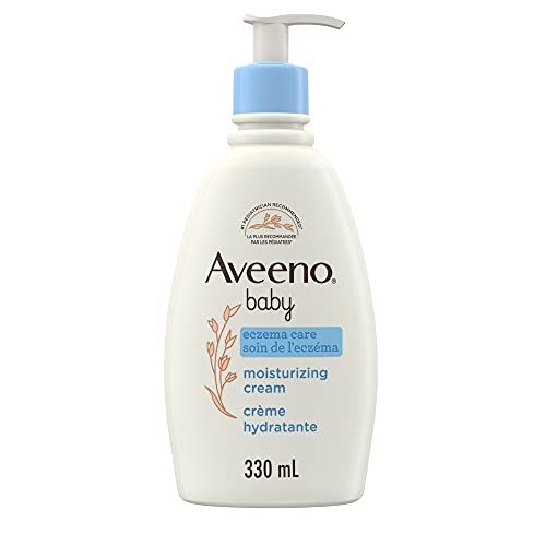 Aveeno Baby Eczema Care Daily Moisturizing Body Cream for Sensitive Skin, Soothing Eczema Relief Cream, Colloidal Oatmeal & Ceramide for Dry & Itchy Skin, Steroid- & Fragrance-Free, 330 mL