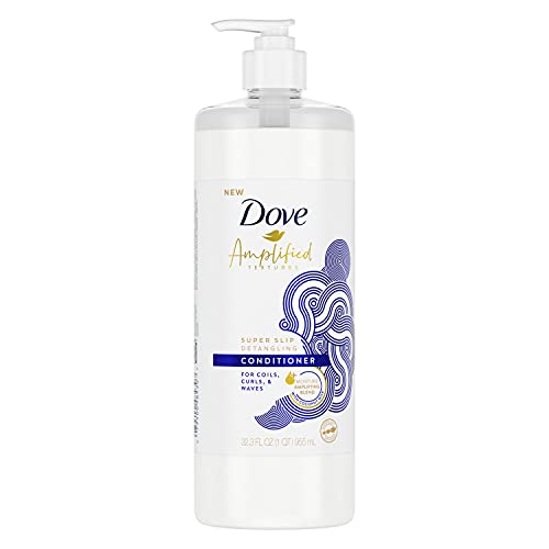 Dove Amplified Textures Deep Moisture Detangling Conditioner for Coils, Curls, and Waves Coconut Milk Hair Moisture Amplifying Hair Care Blend 955ml