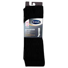 Dr. Scholl's Women's Advanced Relief Blisterguard Socks - 2 & 3 Pair Packs - Non-Binding Cushioned Moisture Management, Black - Knee High (2 Pairs), 4-10