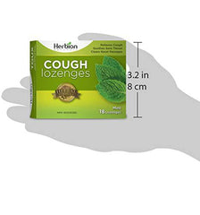 Herbion Natural Cough Lozenges To Relief Pain and Sore Throat Mint Flavour, 18 Count