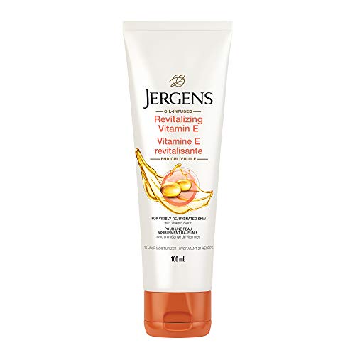 Jergens Travel Size Revitalizing Vitamin E Moisturizer & Body Lotion for Dry Skin (100 mL)