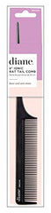 Diane Ionic DBC043 Anti-Static Rat Tail Comb, Black, 1 Count