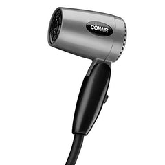 Conair 124AC 1600 Watt Compact Travel Hair Dryer with Folding Handle