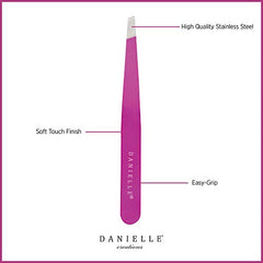 Danielle Soft Touch Stainless Steel Duo Tweezers Set