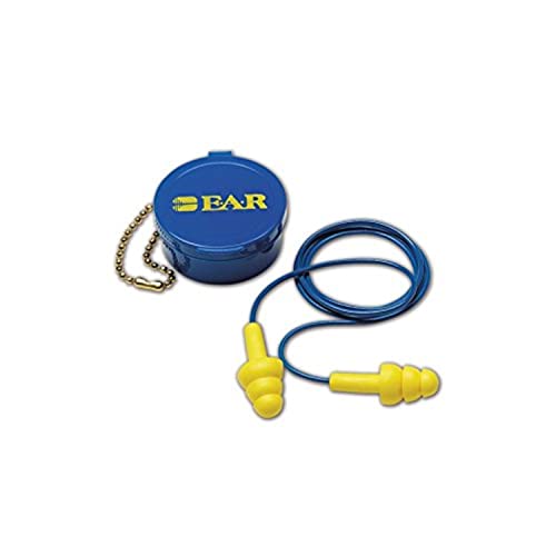 3M 10080529400014 E-A-R 340-4002 Ultra Fit Reusable Corded Earplugs, OSFA, Blue, One Size Fits All